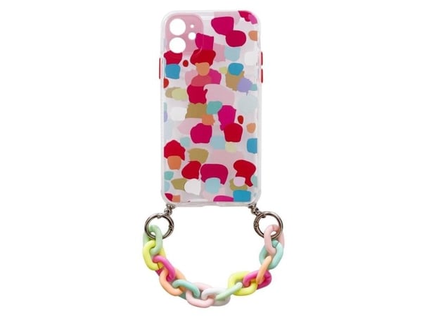 Color Chain gel-deksel med kjedeanheng til Samsung Galaxy A12 - multicolor (2)