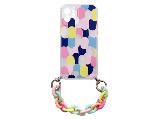 Hurtel COLOR CHAIN CASE GEL ELASTIC CASE WITH CHAIN LINK SAMSUNG GALAXY S21 ULTRA 5G MULTICOLOR (1)