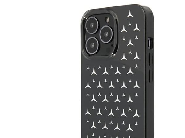 Mercedes Silver Stars mønster-etuiet til iPhone 13 Pro / iPhone 13 - svart