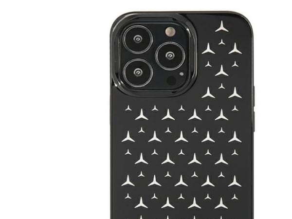 Mercedes Silver Stars mønster-etuiet til iPhone 13 Pro / iPhone 13 - svart