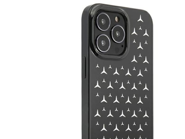 Mercedes Silver Stars mønster-etuiet til iPhone 13 Pro / iPhone 13 - svart