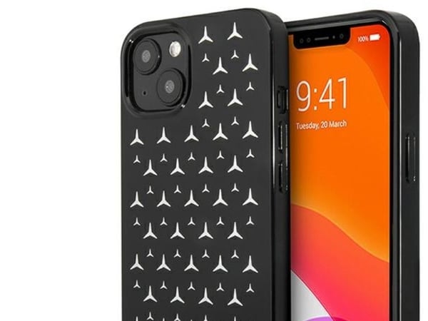 Mercedes Silver Stars-deksel for iPhone 13 mini - svart
