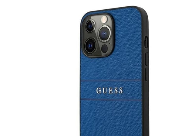 Guess GUHCP13LPSASBBL iPhone 13 Pro / 13 6,1" blå/blå Saffiano-rem