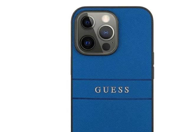 Guess GUHCP13LPSASBBL iPhone 13 Pro / 13 6,1" blå/blå Saffiano-rem