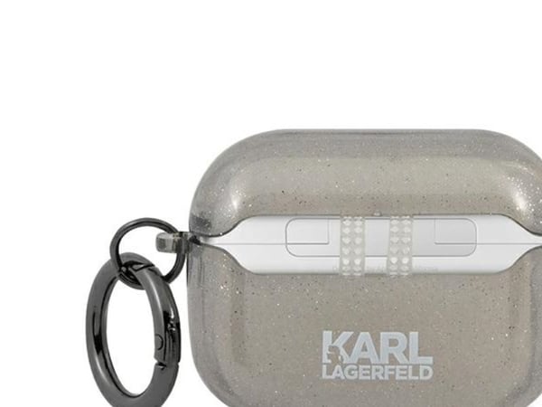Karl Lagerfeld Glitter Karl's Head-deksel til AirPods Pro - svart