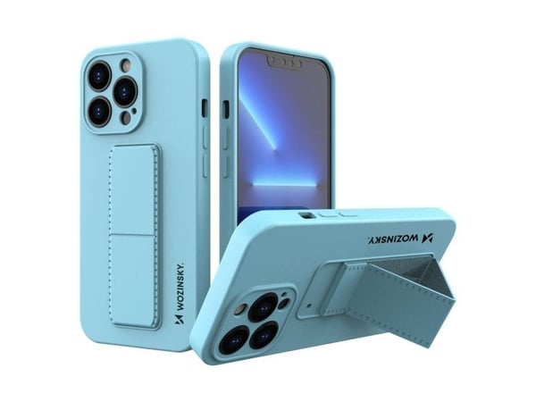 Wozinsky Wozinsky Kickstand Case fleksibelt silikondeksel med stativ for iPhone 13 mini blå