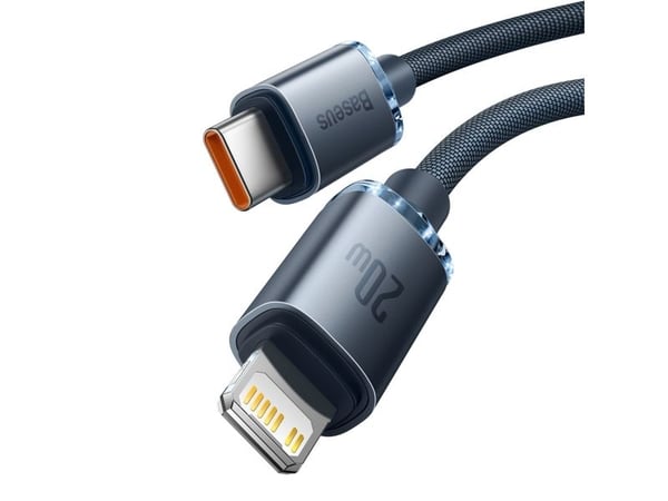 Baseus CAJY000201, Grå, USB C, Lightning, 1,2 m, Hankjønn, Hankjønn