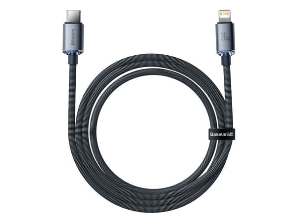 Baseus CAJY000201, Grå, USB C, Lightning, 1,2 m, Hankjønn, Hankjønn