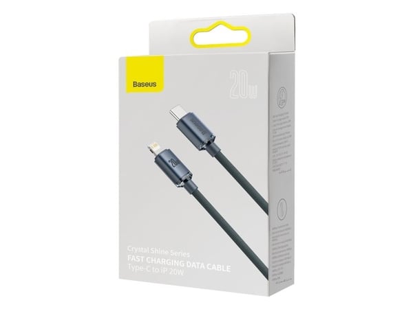 Baseus CAJY000201, Grå, USB C, Lightning, 1,2 m, Hankjønn, Hankjønn