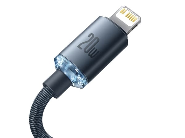 Baseus CAJY000201, Grå, USB C, Lightning, 1,2 m, Hanstik, Hanstik