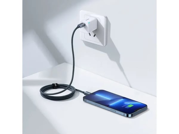 Baseus CAJY000201, Grå, USB C, Lightning, 1,2 m, Hanstik, Hanstik