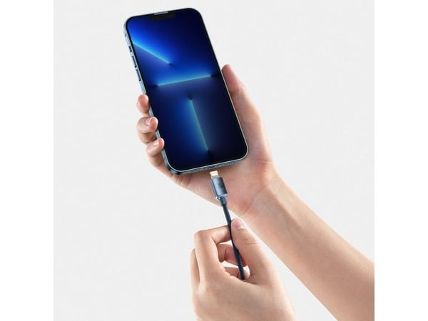 Baseus CAJY000201, Grå, USB C, Lightning, 1,2 m, Hanstik, Hanstik