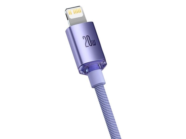Baseus CAJY000305 Lightning til USB-C PD-kabel 20W 480Mb/s 2m - lilla
