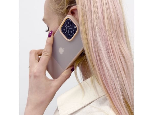 Kingxbar Kingxbar Plain Series deksel til iPhone 13 Pro Max silikondeksel rosa