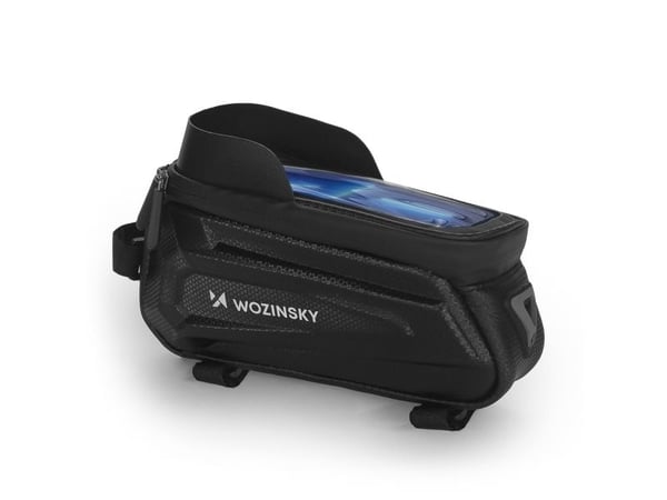 Wozinsky sykkelrammeveske med telefonetui 1,7 L svart (WBB28BK)