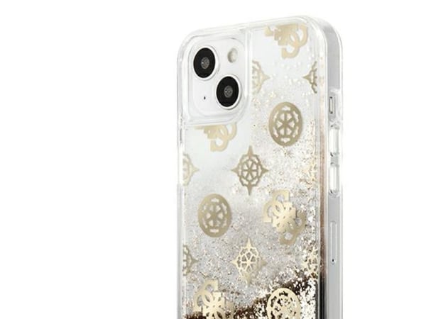 Guess GUHCP13SLGPEGO iPhone 13 mini 5,4" - gull/gull hardcase Peony Liquid Glitter