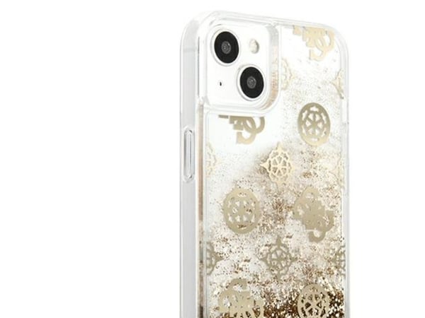 Guess GUHCP13SLGPEGO iPhone 13 mini 5,4" - gull/gull hardcase Peony Liquid Glitter