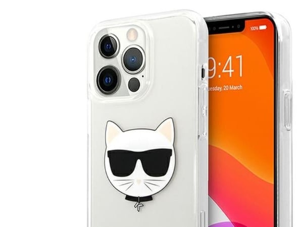 Karl Lagerfeld Choupette head case till iPhone 13 Pro Max - transparent