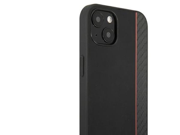 Ferrari FESAXHCP13SBK hardcase til iPhone 13 mini 5,4" - svart/svart On Track Carbon Stripe