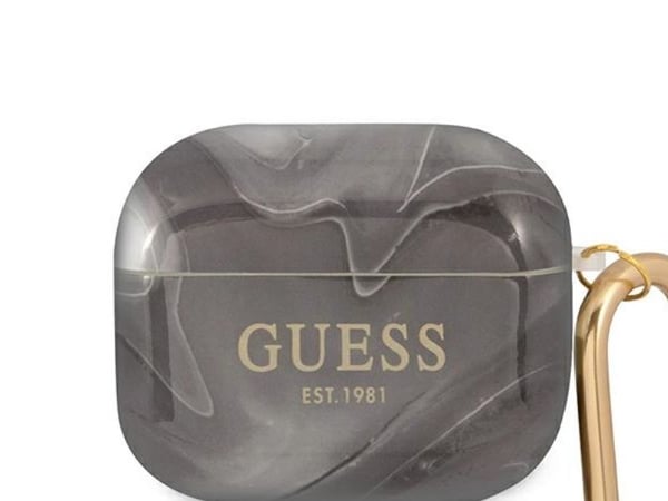 Guess GUA3UNMK AirPods 3 cover czarny/black Marble Collection