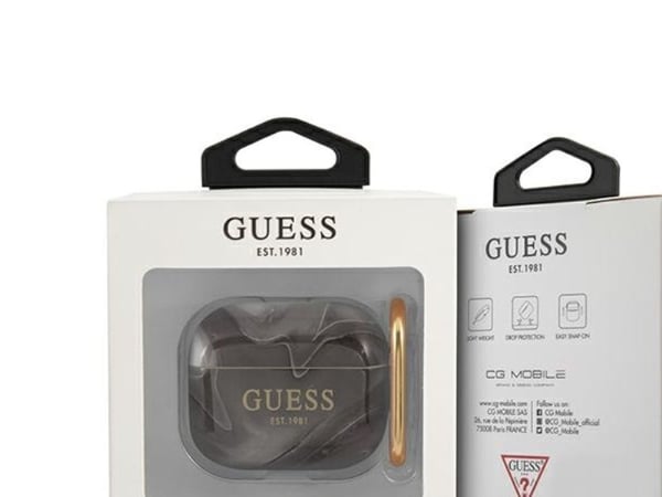 Guess GUA3UNMK AirPods 3 cover czarny/black Marble Collection