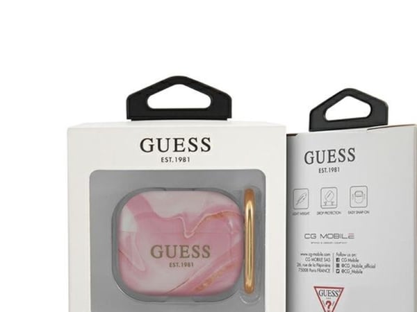 Guess GUA3UNMP AirPods 3-skal rosa/rosa Marble Collection