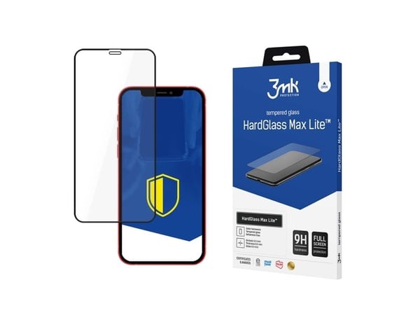 3MK HardGlass Max Lite, Apple, iPhone 12 Pro Max, Reptålig, Slagtålig, Transparent, 1 styck