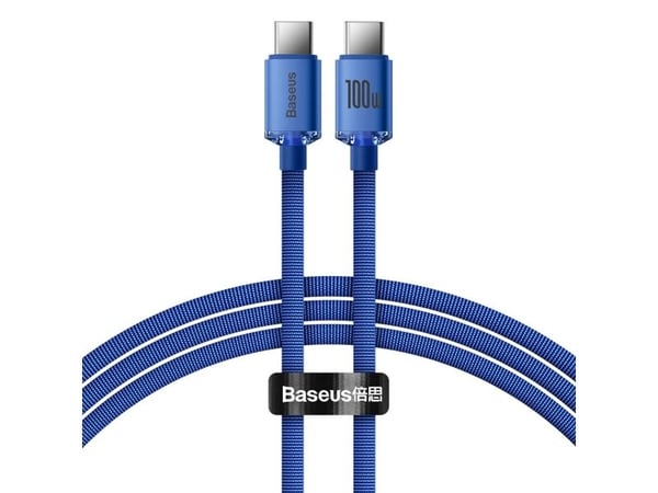 Baseus CAJY000603, 1,2 m, USB C, USB C, USB 2.0, 0,48 Gbit/s, Blå