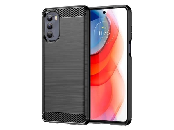Hurtel Carbon Case fleksibelt deksel til Motorola Moto G Stylus 2022 svart