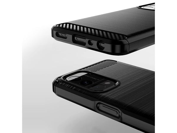 Carbon Case fleksibelt deksel til OnePlus Nord N200 5G - svart
