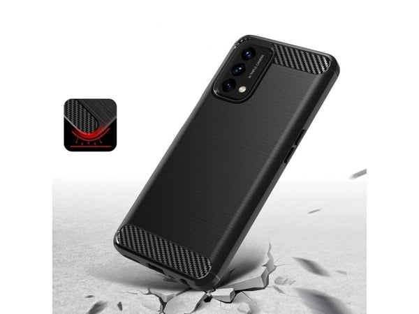 Carbon Case fleksibelt deksel til OnePlus Nord N200 5G - svart