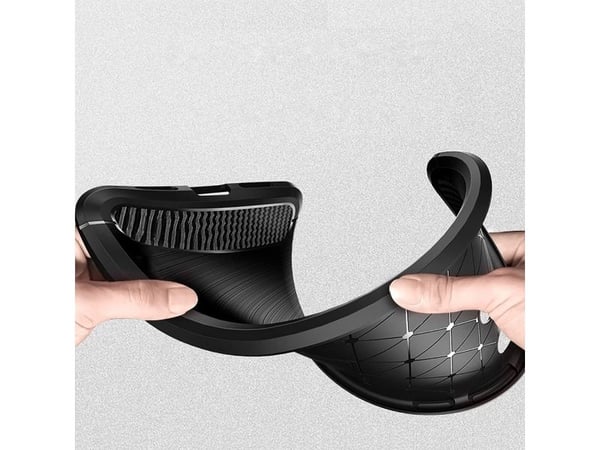 Carbon Case fleksibelt deksel til OnePlus Nord N200 5G - svart