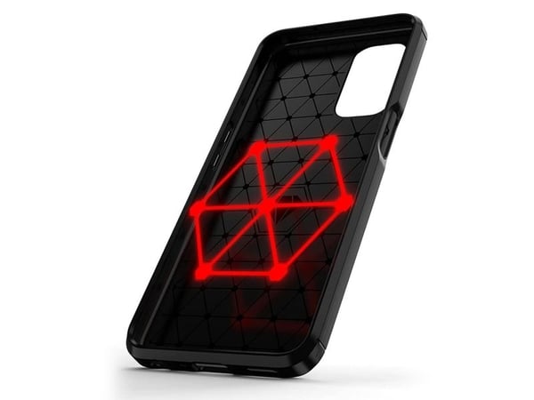 Carbon Case fleksibelt deksel til OnePlus Nord N200 5G - svart