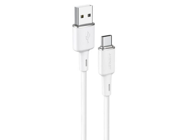Acefast USB-A - USB-C 1,2 m valkoinen kaapeli (6974316280774)