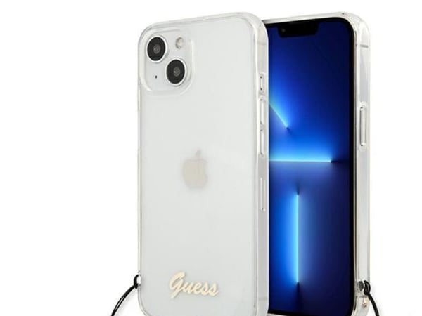 Guess GUHCP13MKPSWH iPhone 13 6.1" transparent hårt skal White Pearl