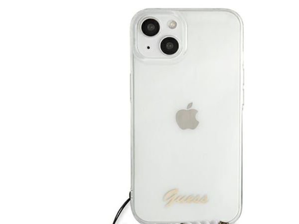 Guess GUHCP13MKPSWH iPhone 13 6.1" transparent hårt skal White Pearl