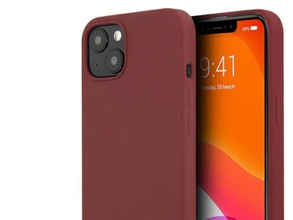 Mercedes silikon Line Case til iPhone 13 mini - rød