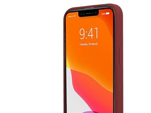 Mercedes silikon Line Case til iPhone 13 mini - rød