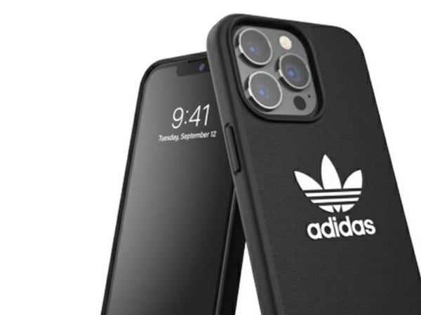 Adidas 47096, Mobilskal, Apple, iPhone 13/13 Pro, 15,5 cm (6.1"), Svart, Vit