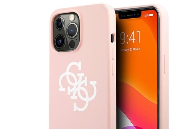 Guess GUHCP13LLS4GWPI iPhone 13 Pro / 13 6.1"-deksel - pink/pink hard case - silikon 4G-logo
