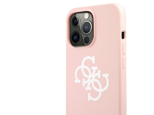 Guess GUHCP13LLS4GWPI iPhone 13 Pro / 13 6.1"-deksel - pink/pink hard case - silikon 4G-logo