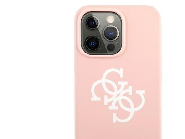 Guess GUHCP13LLS4GWPI iPhone 13 Pro / 13 6.1"-deksel - pink/pink hard case - silikon 4G-logo