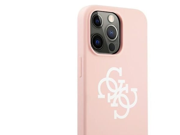 Guess GUHCP13LLS4GWPI iPhone 13 Pro / 13 6.1"-deksel - pink/pink hard case - silikon 4G-logo