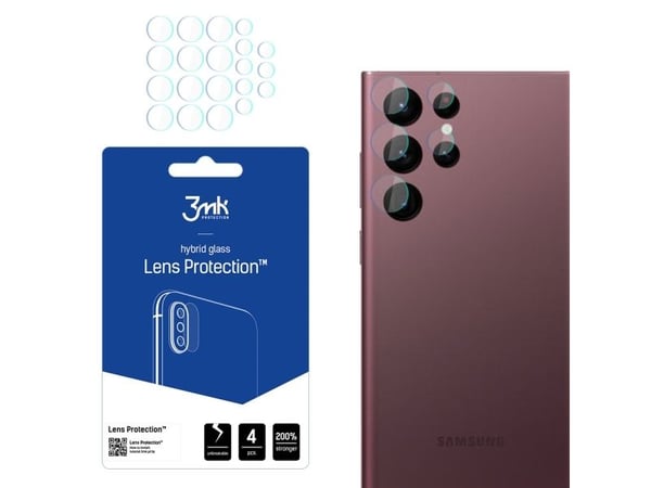 3MK Hybridilasi kameran linssille 3MK Lens Protection Samsung Galaxy S22 Ultra [4 PACK]