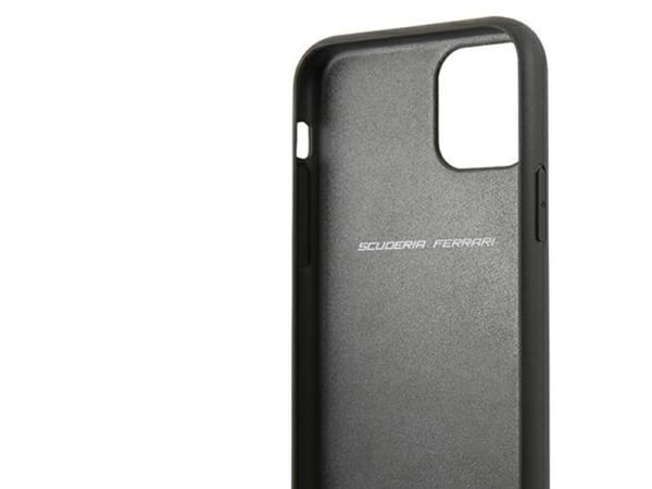 Ferrari FEOBAHCN58RE hårt fodral Off Track Leather till iPhone 11 Pro 5,8" - röd/röd