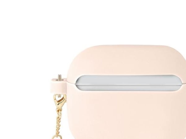 Guess GUA3LSCHSP AirPods 3-skal rosa/rosa silikoncharm hjärta (Heart Collection)