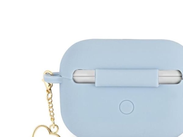 Guess GUAPLSCHSB-etui til AirPods Pro - blå/blå sjarmhjerte i silikon