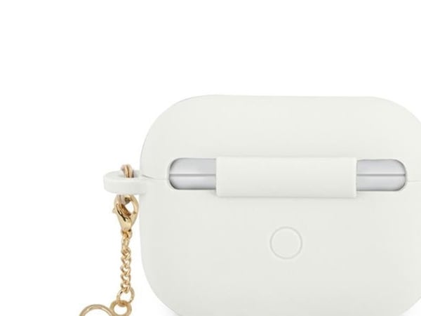 Guess GUAPLSCHSH AirPods Pro cover bialy/white Silicone Charm Heart Collection