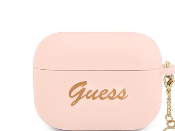 Guess GUAPLSCHSP AirPods Pro-skal rosa/rosa silikoncharm hjärta från Heart Collection