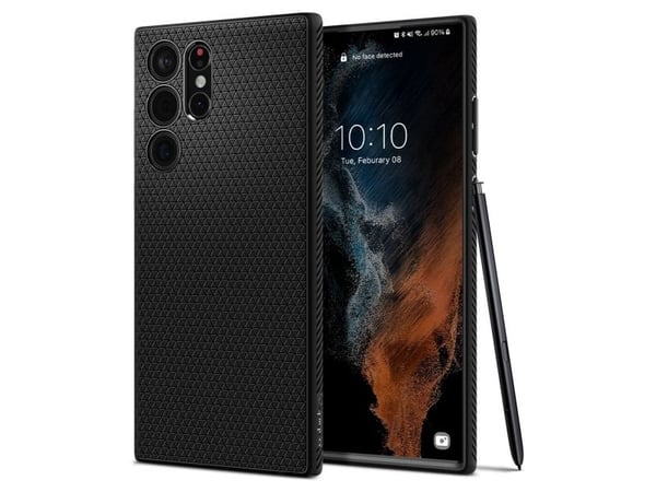 Spigen Liquid Air -suojakotelo Samsung Galaxy S22 Ultra -mallille – mattamusta